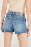Short denim tiro alto
