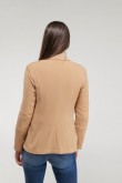 Blazer unicolor largo