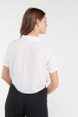 Blusa unicolor manga corta