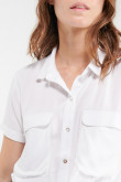 Blusa unicolor manga corta