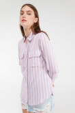 Blusa a rayas, doble bolsillo