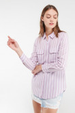 Blusa a rayas, doble bolsillo