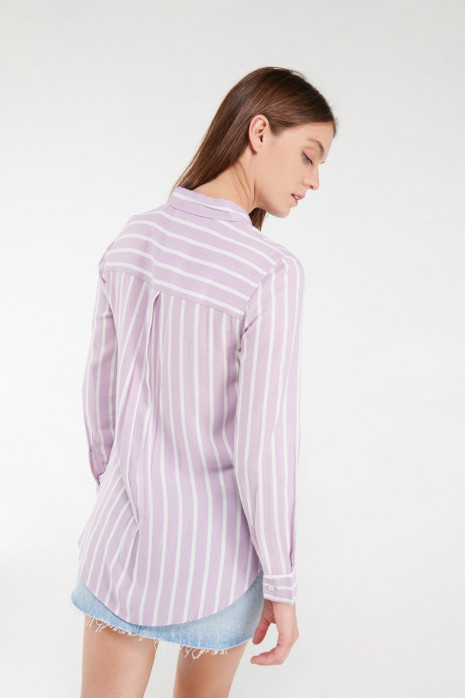 Blusa a rayas, doble bolsillo