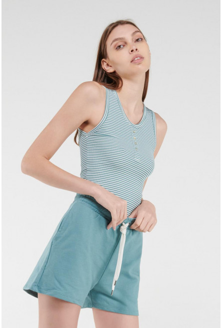 Camiseta manga sisa con cuello halter