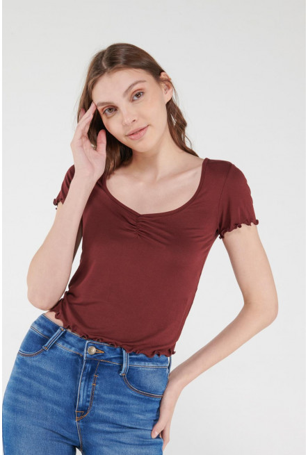 Camiseta manga corta de rayas