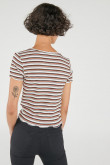 Camiseta manga corta de rayas