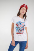 Camiseta básica manga corta estampada.