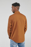 Camisa unicolor, manga larga