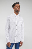 Camisa estampada, manga larga