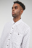 Camisa estampada, manga larga