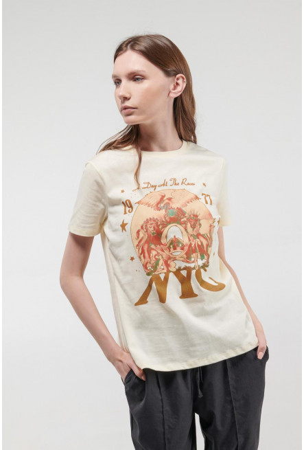 Camiseta manga corta, estampado de Queen.