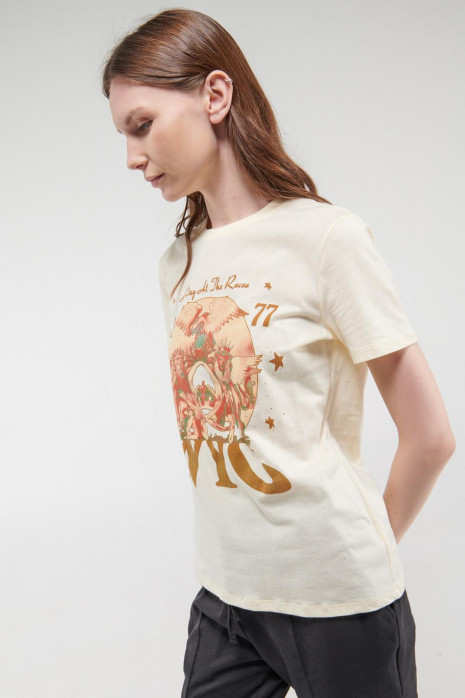Camiseta manga corta, estampado de Queen.