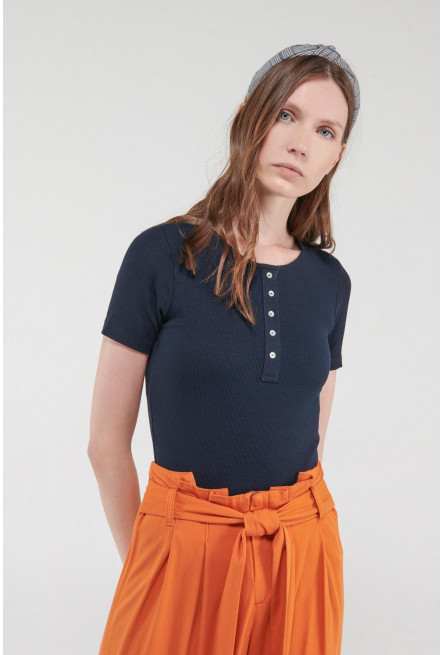 Body manga corta, unicolor