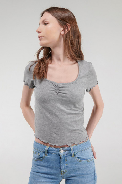 Camiseta manga corta de rayas