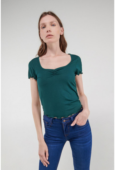 Camiseta manga corta de rayas