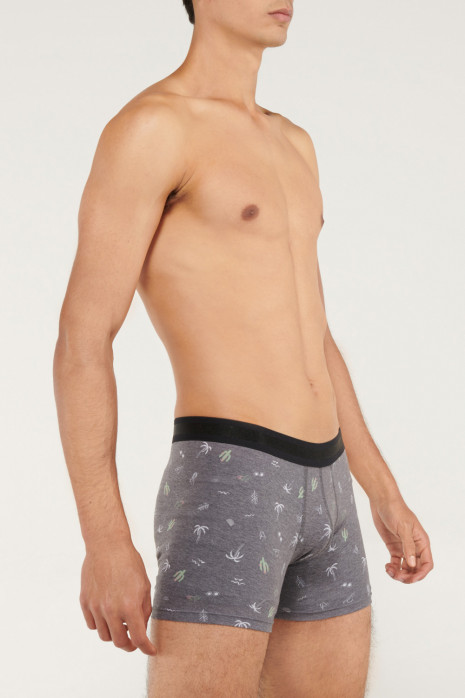 Ropa interior, Boxer pierna media, estampado.