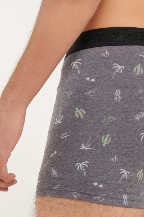 Ropa interior, Boxer pierna media, estampado.