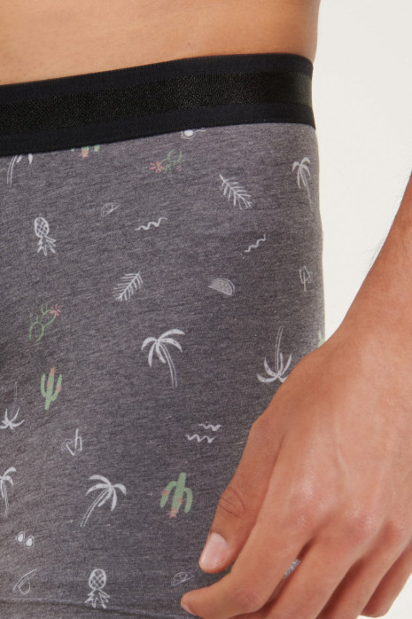 Ropa interior, Boxer pierna media, estampado.