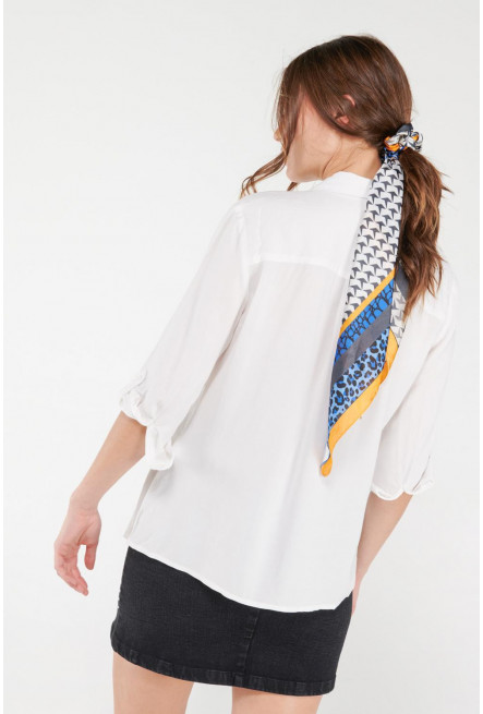 Blusa unicolor manga larga