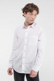 Camisa unicolor, manga larga