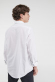 Camisa unicolor, manga larga