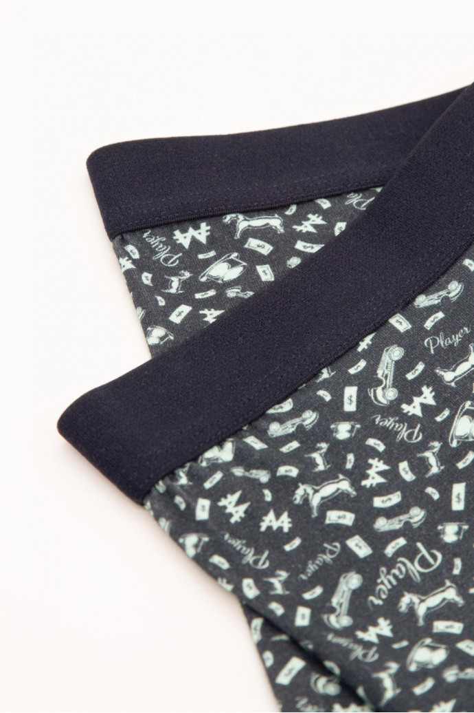 Bóxer Midway Brief azul intenso con estampado