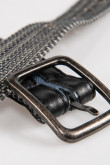 Cinturón reata textil, hebilla metálica
