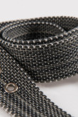 Cinturón reata textil, hebilla metálica