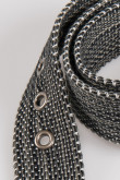 Cinturón reata textil, hebilla metálica