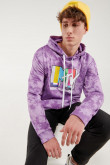Buzo capota Tie dye, estampado de MTV.