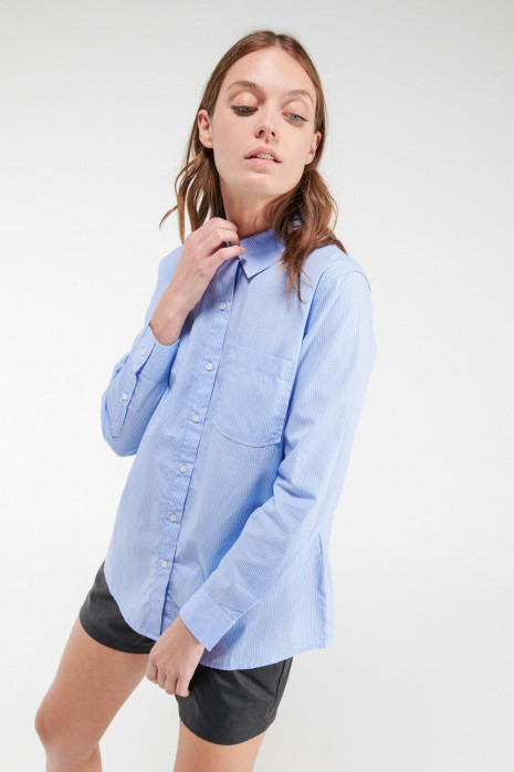 Blusa unicolor manga larga