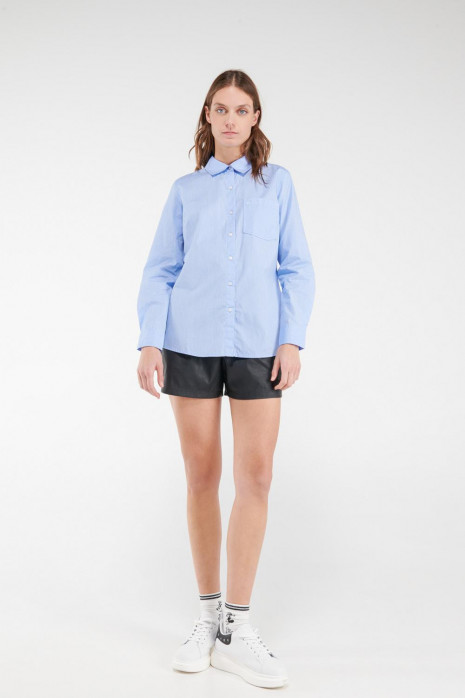 Blusa unicolor manga larga