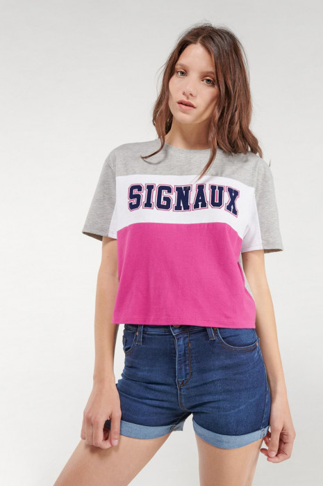 Short denim tiro medio