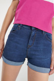 Short denim tiro medio