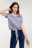 Blusa estampada manga corta