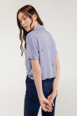 Blusa estampada manga corta