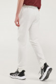 Pantalon jogger con pretina y puños en rib, estampado localizado
