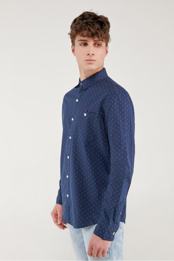 Camisa estampada, manga larga