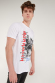 Camiseta manga corta, estampado de Iron Maiden.