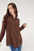 Blusa a rayas, doble bolsillo