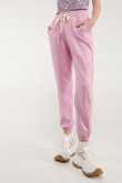 Pantalon jogger, unicolor, con bolsillos en costado.