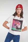 Camiseta manga corta con estampado en frente.