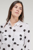 Blusa estampada, doble bolsillo