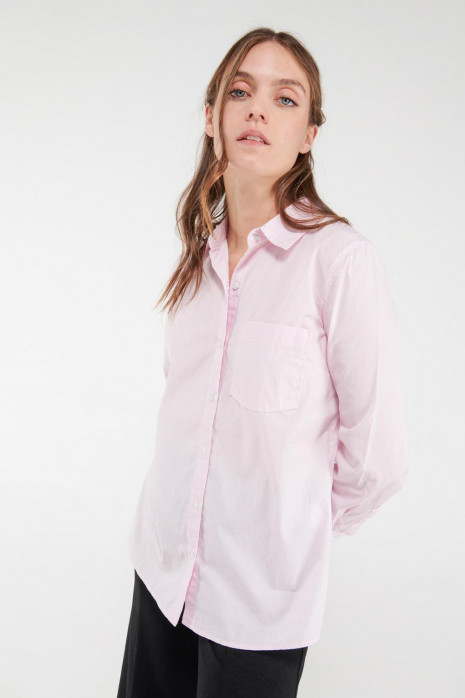 Blusa unicolor manga larga