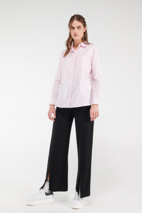 Blusa unicolor manga larga