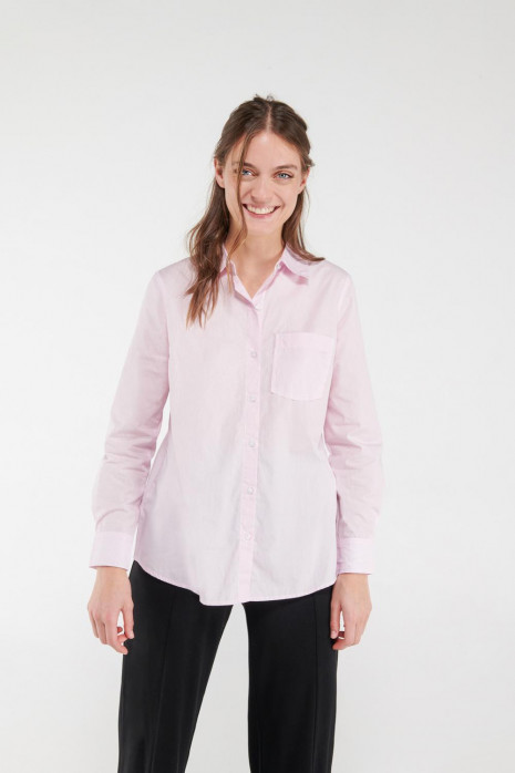 Blusa unicolor manga larga