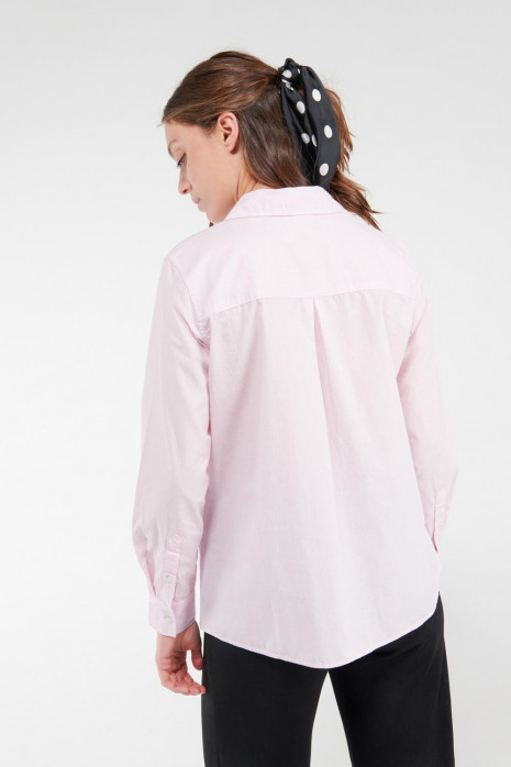 Blusa unicolor manga larga