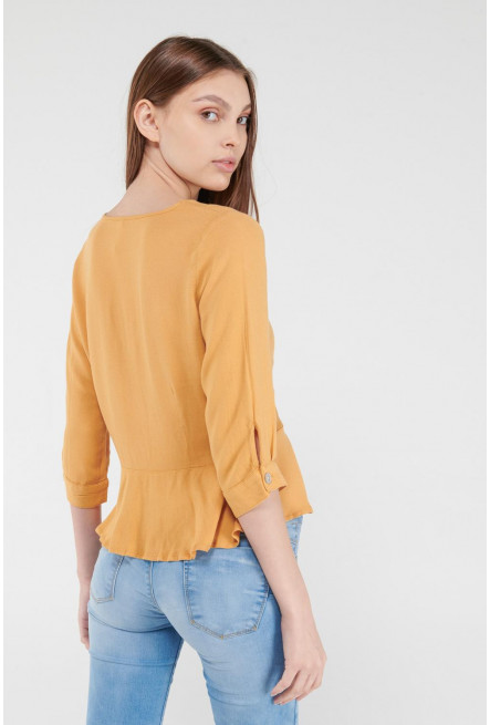 Blusa en tela fluida con bolero