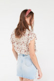 Blusa estampada manga corta