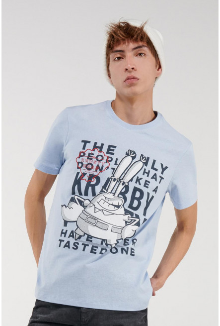 Camiseta manga corta estampado de Bob Esponja.